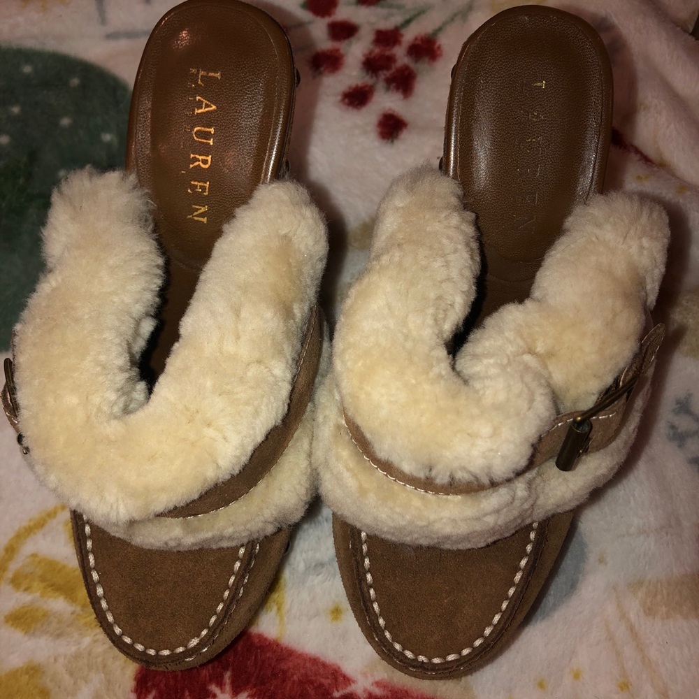 Lauren ralph lauren lrl fur lined clogs - Picture 3 of 8